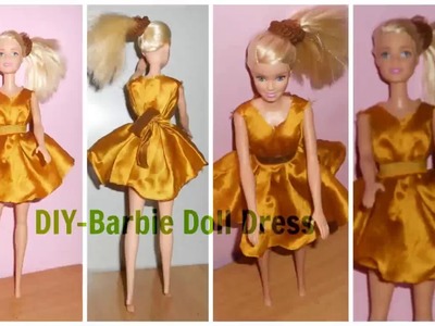 How to; DIY- Barbie Doll Dress Making.Supper Easy! No Glue No Sew