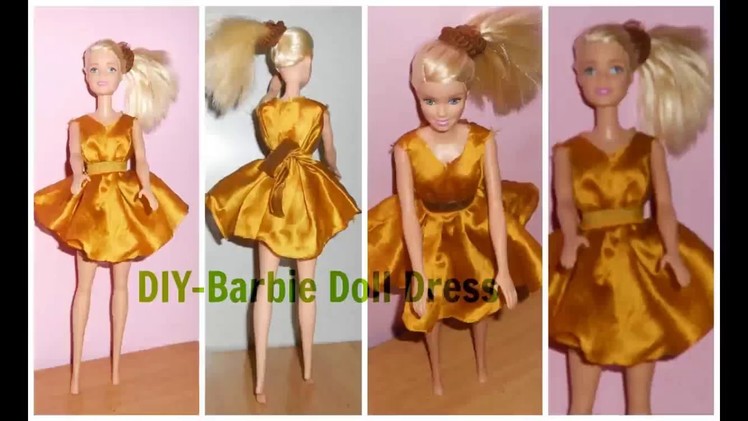 How to; DIY- Barbie Doll Dress Making.Supper Easy! No Glue No Sew