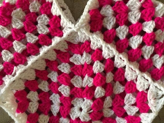 How to - join Granny squares - as you go - crochet - English