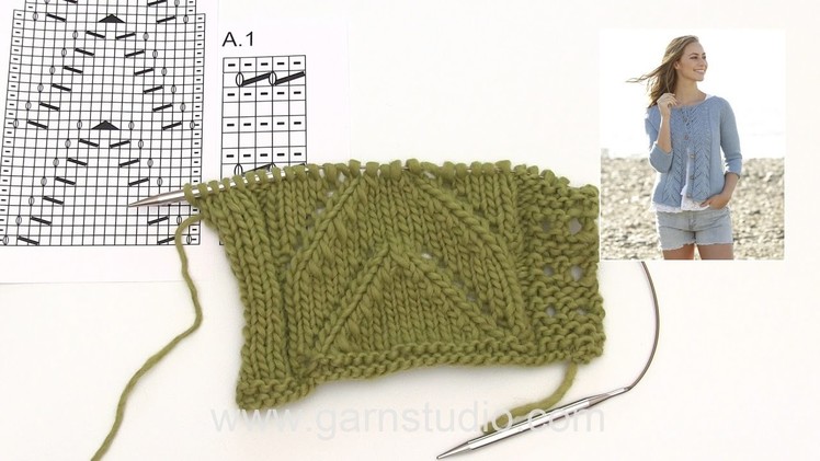 How to knit A.1 and A.2 for the jacket in DROPS 177-21