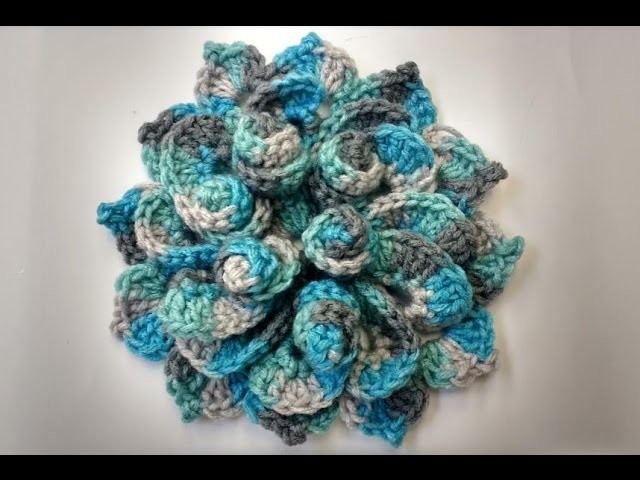 How to make a 3D crochet flower