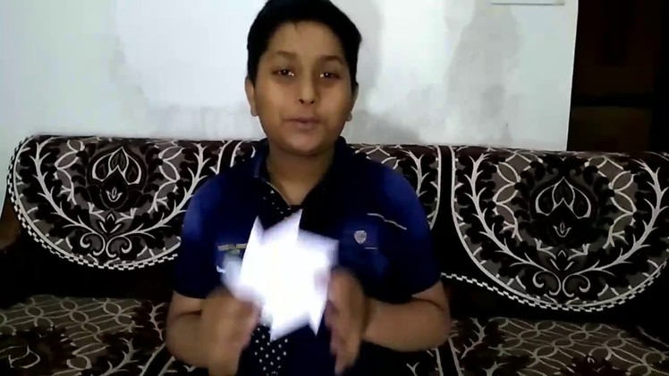 How to make a paper transforming Ninja Star in Hindi
