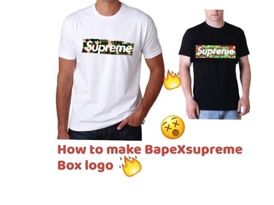 How to make a supreme X bape box logo for $6 part 2!!!!!!