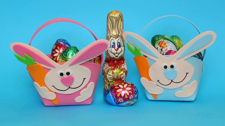 How to make an Easter Basket  - Cute Easter Bunny Basket  DIY - Easy  Easter Craft