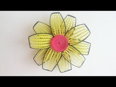 How To Make Beautiful 3D Quilling Flower. Tutorial