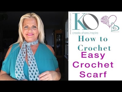 How to Make Fine Nikki Crochet Lace Scarf SLOW for Beginners