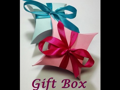 How to Make-Gift Box || Pillow Box || Simple Gift Wrapping Ideas || Craftastic