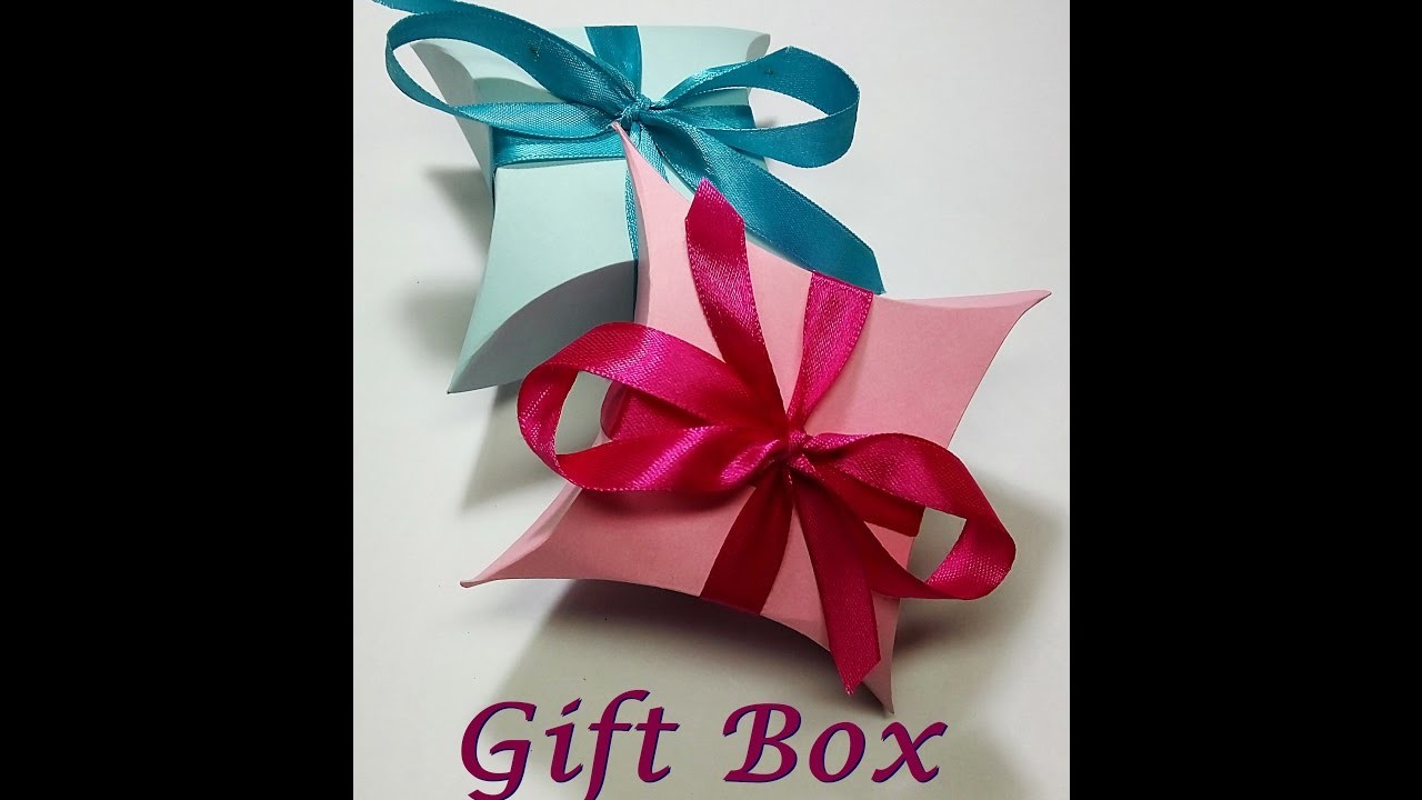 How to Make-Gift Box || Pillow Box || Simple Gift Wrapping Ideas ...