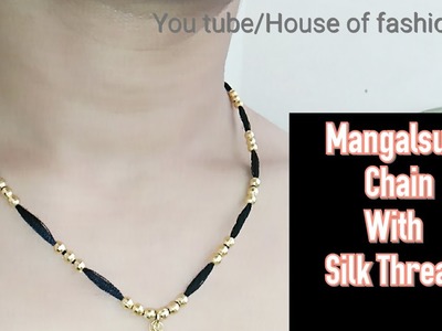 How To Make Mangalsuthra||Silk Thread Necklace