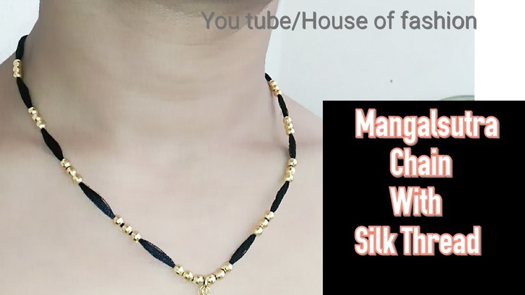 How To Make Mangalsuthra||Silk Thread Necklace