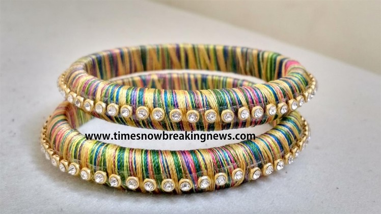 How to make silk thread bangles at home, silk thread bangles tutorial, indian silk thread bangles