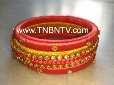 How to make silk thread bangles at home | silk thread bangles tutorial, indian silk thread bangles
