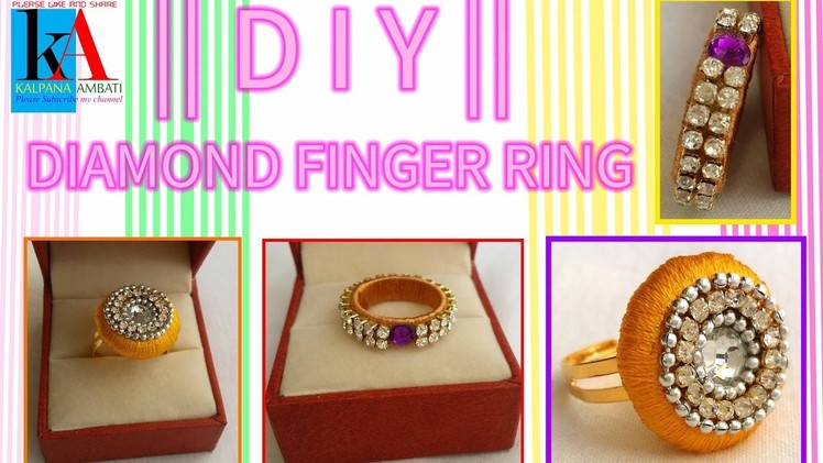 How to make silk thread Designer Diamond Ring | Make it easy and simple | DIY