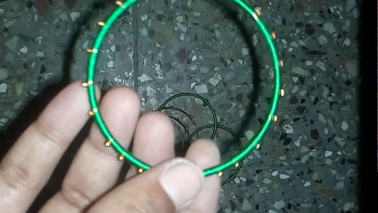How to make silk thread bangles(green and merun)
