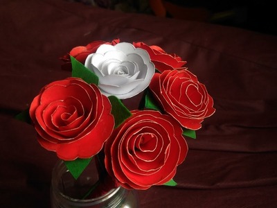 How to make simple n easy paper roses