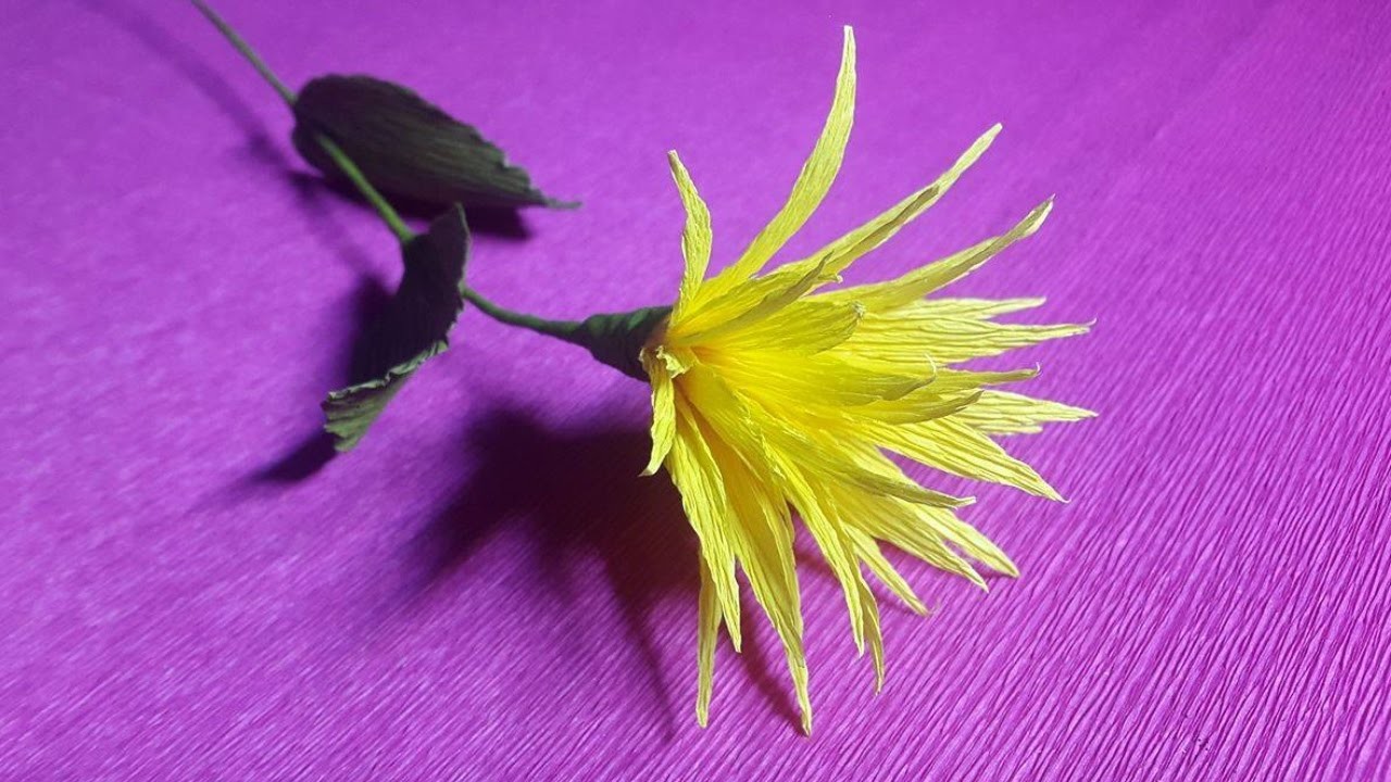 how-to-make-yellow-paper-flowers-flower-making-of-crepe-paper-paper