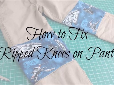 How to repair (patch) holes in the knees of pants.