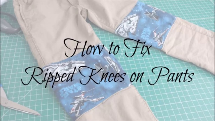How to repair (patch) holes in the knees of pants.
