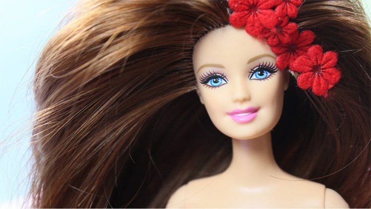 How to Reroot Natural Hair For Doll - Putting My Natural Hair To Barbie Doll