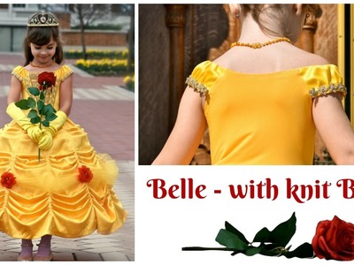 How to sew a Belle dress with ruffle skirt and knit back