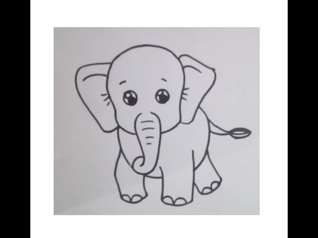 Learn How to draw Elephant {Elephant Drawing Tutorial for Kids }