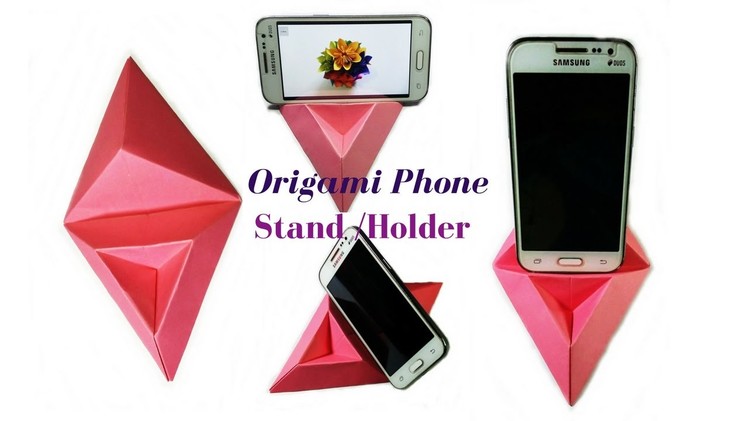 Origami:How to Make a Phone Stand.Holder || Paper Phone Stand || Useful Origami || Craftastic