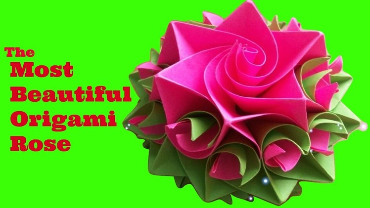 Origami rose - How to make origami rose step by step -The most beautiful origami rose in the world