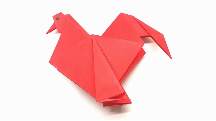 Origami Tutorial  - How to make an paper Origami Chicken