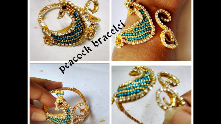 Peacock bracelet - How to make bracelet | jewellery tutorial