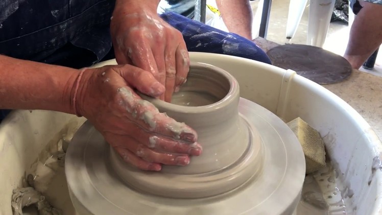 Pottery Video: How To Throw An Agateware Bowl - cutout method