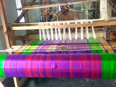 Village Hand Loom Saree Making | How To Make Designer Saree on Loom | Weaving Handloom Saree