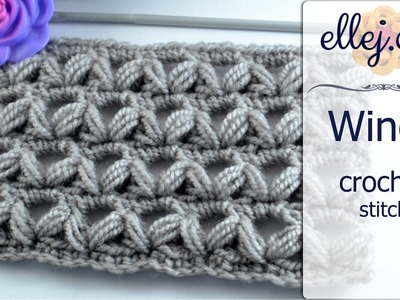 Wings Crochet Stitch • Step by step Crochet Tutorial