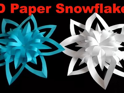 3D Paper Snowflake - How To Make a 3D Paper Snowflake Step By Step - 3D Origami Snowflake Tutorial