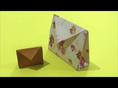 Easy Origami How to Make Paper Clutch Bag 简单手工折纸  手抓包 簡単折り紙 クラッチバッグ です