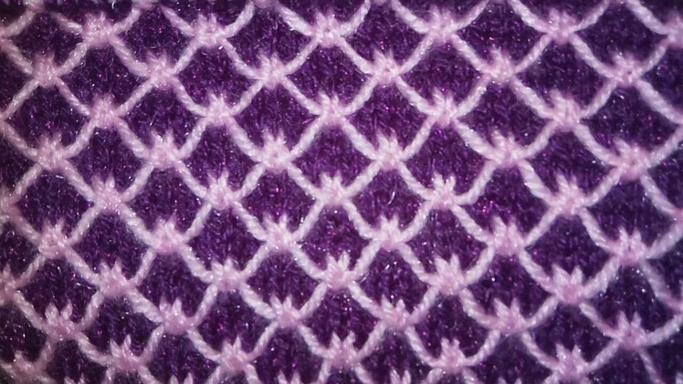 Easy Two Color Knitting Pattern No.34|Hindi
