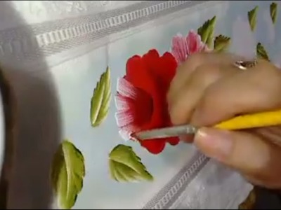 Fabric Painting | How to Paint | free Hand Border | Design tutorial