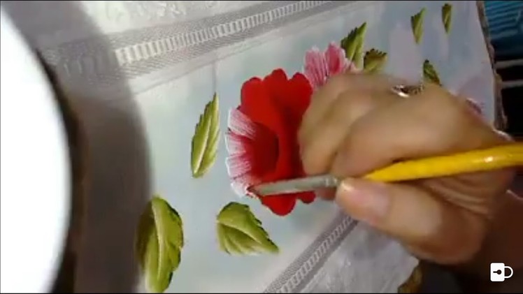 Fabric Painting | How to Paint | free Hand Border | Design tutorial