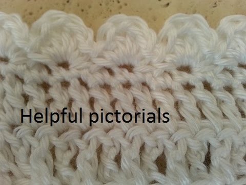 Helenmay Crochet helpful pictorials to go with Crochet Easy Elegant Baby Blanket video tuorial