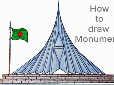 How to draw a Monuments Step by step (very easy)
