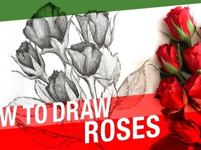 How To Draw A Rose Bouquet