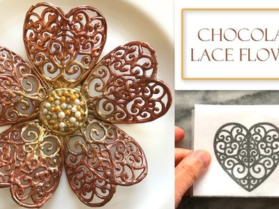 How to Make a Chocolate Lace Flower | Chocolate Decorations