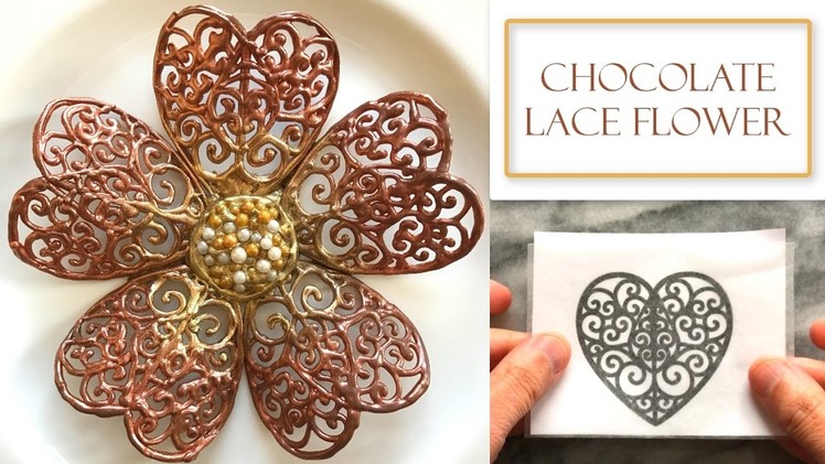 How to Make a Chocolate Lace Flower | Chocolate Decorations