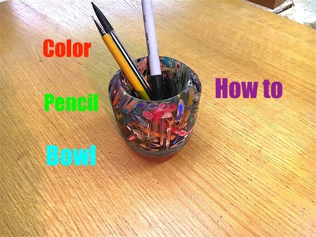 How to Make a Color Pencil Bowl! | Epoxy resin and color pencils.