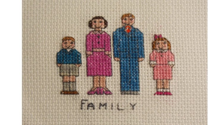 How to make a cross stitch family character