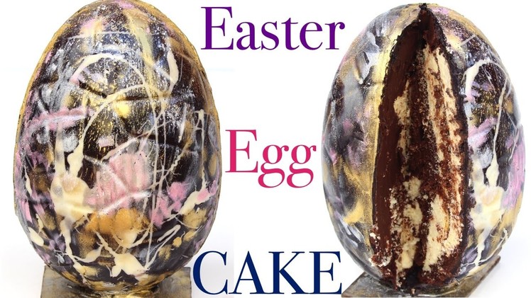 How to make a GALAXY 3D EASTER EGG CAKE!