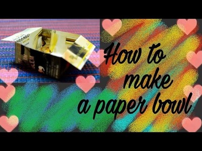 How to make a paper bowl in a minute