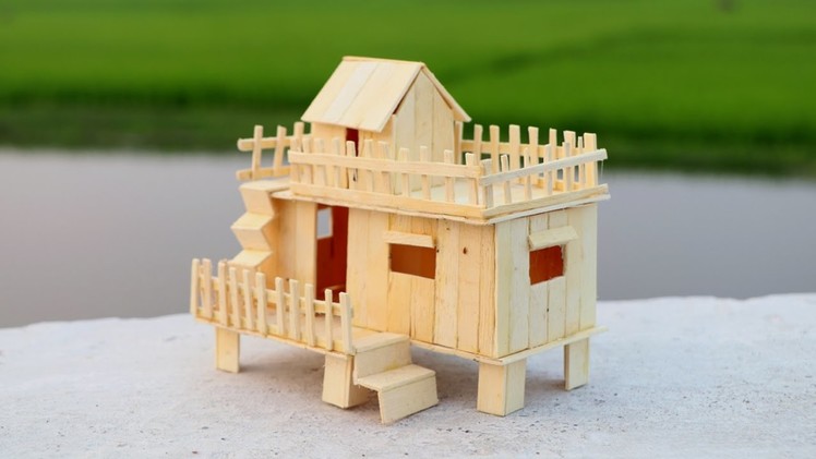 How to Make a Popsicle Stick House for Baby Doll
