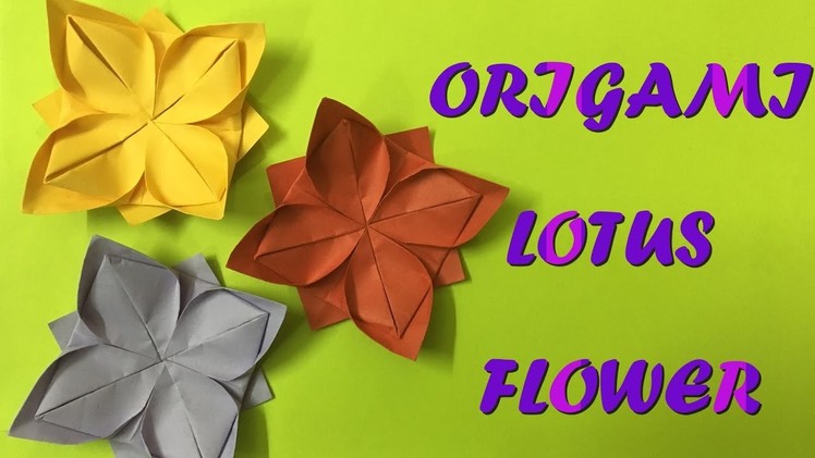 How to make an origami lotus flower - simple and easy crafts