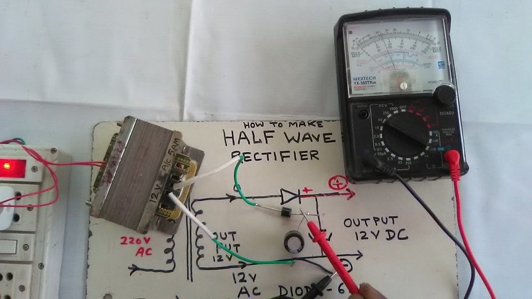 How To Make Half Wave Rectifier Easy At Home. YT-35