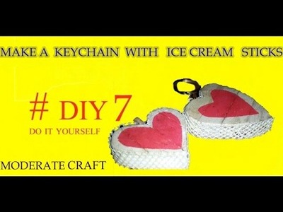 HOW TO MAKE KEY CHAIN MADE FROM ICE CREAM STICKS